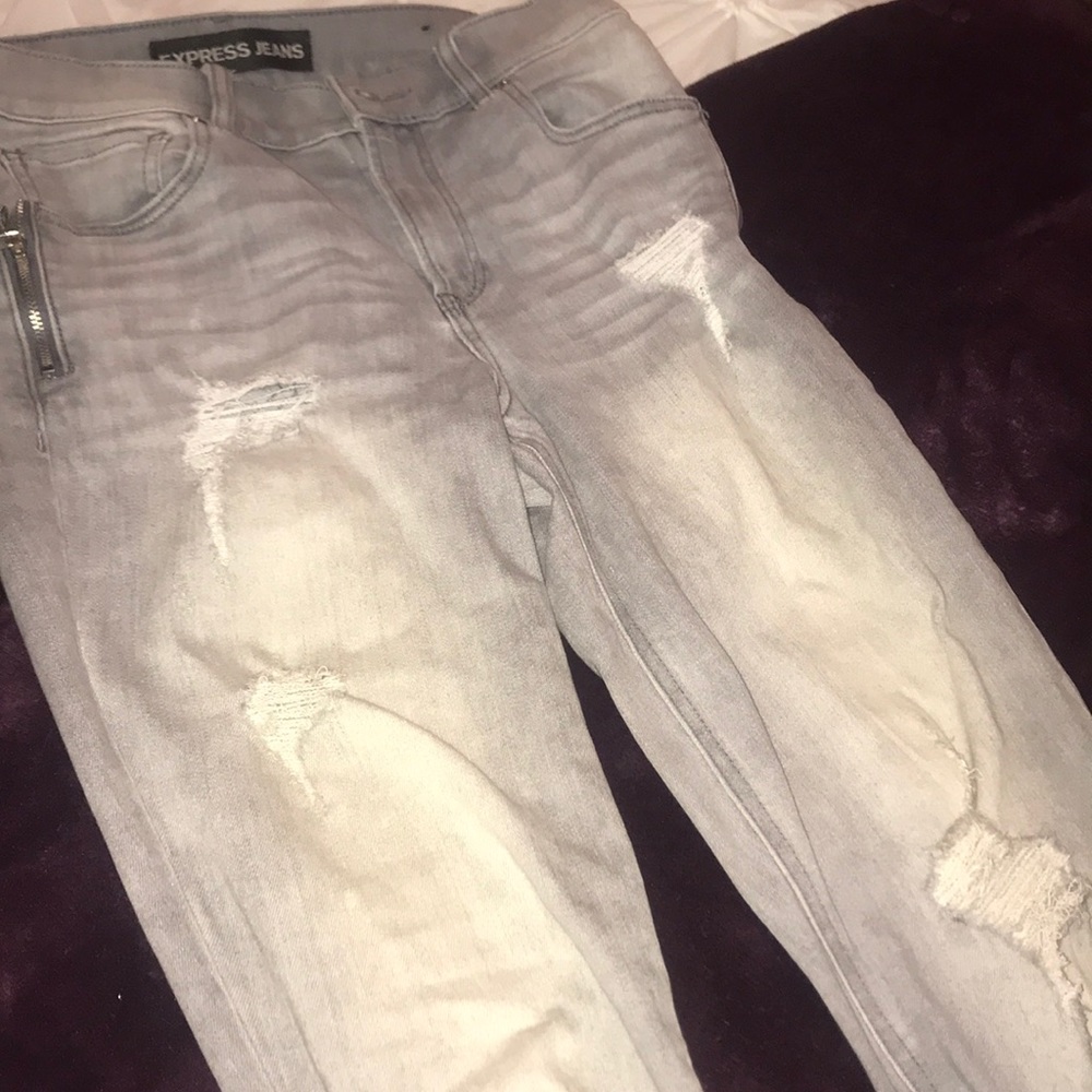 Express ripped jeggings